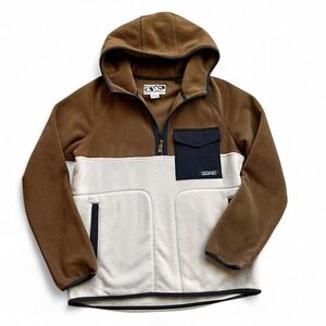 American Eagle XS Fleece Hoodie Colorblock Quarter Zip Pullover